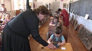 Today’s students learn history in 19th century one-room schoolhouse