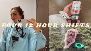 FOUR 12 HOUR SHIFTS IN A ROW: registered nurse in the emergency department, being honest, vlog