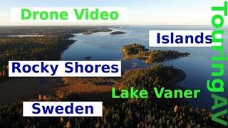 If You Like Travel, Outdoors, Touring Video, Let's Fly in Sweden: Lake Vaner by Drone, Aerial View