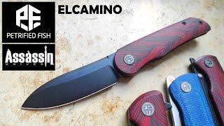  NEW Petrified Fish Elcamino PFE16 Assassin Knives Design