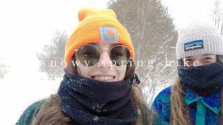 HIKING VLOG WITH MY SISTER | Snowy Northern Michigan Hike