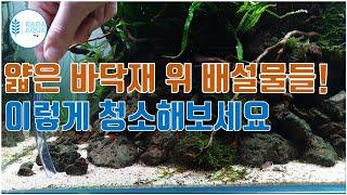 어항바닥재 얇은 모래 청소 방법