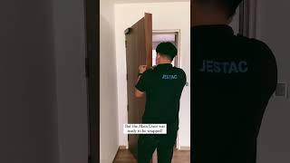 Wrapping Our Main Door | Singapore HDB BTO Renovation | 5-rm Flat | foongfamilyflat