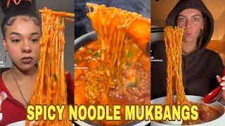 Spicy Samyang Noodles Mukbang Compilation