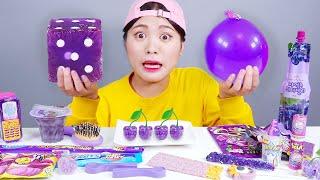 Purple Food Giant Jelly Candy Mukbang DONA