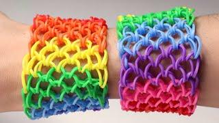 Rainbow Loom English - DRAGON SCALE BRACELET - Loom Bands, easy, how to, DIY, Tutorial