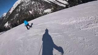 Berwang 2019 - Abfahrt Ski auf der Piste Rot 17 vom Rastkopf zur Talstation Panoramabahn