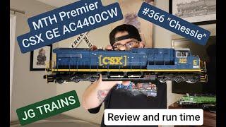 O Scale MTH Premier CSX AC4400CW #366 "Chessie" Review