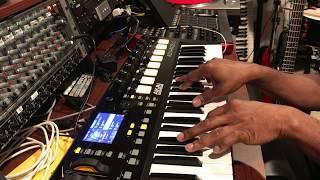 Checking out some sounds using the Akai Advance 49