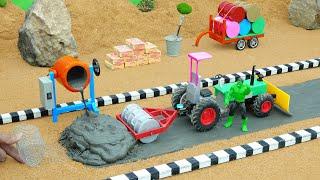 Diy tractor making asphalt road new technology | Construction Vehicles | Road Roller@MiniCreative1