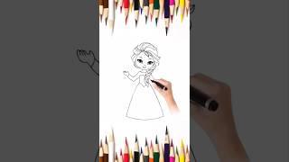 How to draw Elsa from Disney's Frozen #drawingguide #drawingtutorial