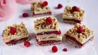 Raspberry Oatmeal Crumble Bars (Vegan, Gluten-Free)