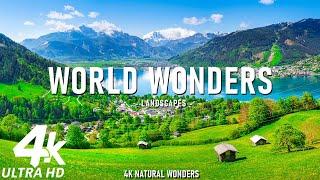 World Wonders 4K • Explore the World's Most Breathtaking Landscapes | Relaxing Piano Music