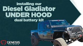 Diesel Gladiator Dual Battery Kit Under Hood Installation