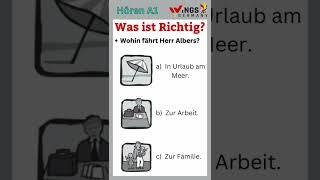 Wohin fährt Herr Albers. | German A1 | Hören Teil 1 | Comment the answer!