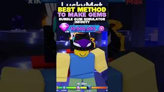 BEST Method to Make a *LOT* Of Gems in Bubble Gum Simulator Infinity #roblox #bgsi
