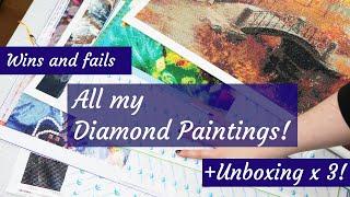 Diamond painting reviews of Aliexpress Stores, stash dive, finishes and an unboxing