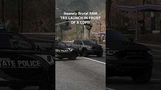 Crazy Brutal Ram TRX LAUNCH WHEELIE #trx #ram #srt #srt8 #trackhawk #dodge #1000hp #hellcat #fastcar