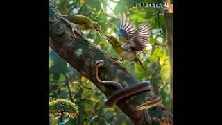 Snake Vs Birds Fighting Against Snake! #shorts #BirdsVsSnake #birds #snake #wildlife #SnakeAttack
