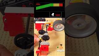 Lego Gear 1 - 4 with speedometer and GREAT SOUND #lego #motor #speed #test #gear