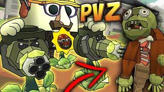 Все Растения против Зомби в Чикен гане! Битва строителей Chicken Gun vs PVZ