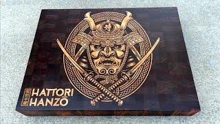 Hattori Hanzo cutting board #1 / butcher block. Cnc inlay. Wood inlay 4k video.