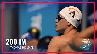 Thomas Heilman Takes 1st in Men's 200 Individual Medley | 2022 Speedo Winter Jr Championships East