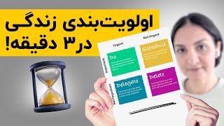 در ۳ دقیقه اولویت‌بندی کنید!