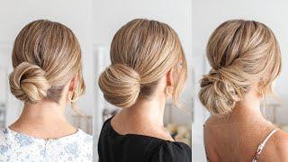 3 FALL LOW BUNS  EASY HAIRSTYLES | Missy Sue