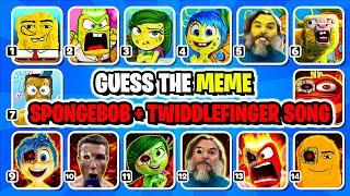 Guess The Meme | Famous Memes, inside Out 2 Character Sing Spongebob + TwiddleFinger Song #509