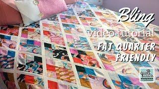 Modern Fat Quarter Friendly Diamond Quilt Pattern - Bling