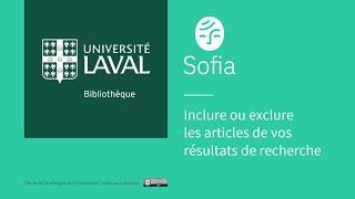 Inclure ou exclure les articles de vos résultats de recherche