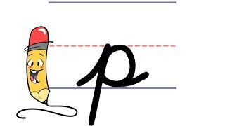 Pencil Pete's Cursive Writing - Lowercase p