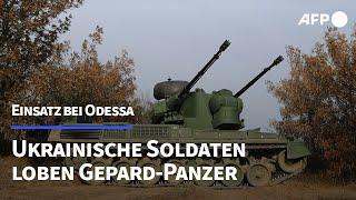 Ukrainische Soldaten loben deutschen Gepard-Panzer | AFP