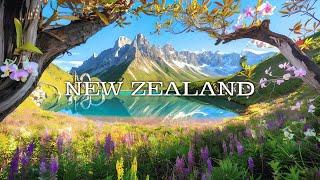 NEW ZEALAND (4K UHD) Ambient Drone Film + Best Ambient Music For Meditation, Stress Relief & Yoga