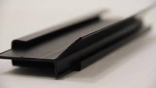 PermaRoof UK EPDM Supplier - PERMAROOF UPVC 2 PART GUTTER TRIM 65MM X 2 5M BLACK