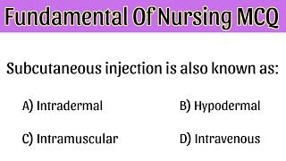 Fundamental Of Nursing MCQ | staff nurse officer mcq | rrb nursing officer exam