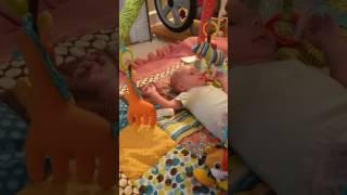 Jesse's first time on the play mat continued...