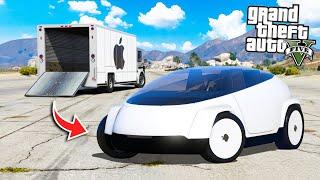 I stole APPLE'S ELECTRIC CAR in GTA 5!! (SUPER RARE)