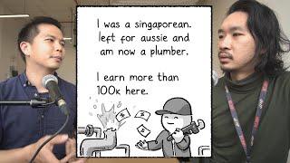 Singaporean plumber becomes an Australian and earns more money | The Woke Salaryman reacts