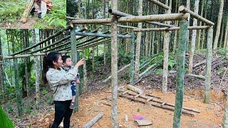 single momTaking care of children, framing pig houses, digging up tree roots to sell