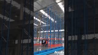 Heavy duty pallet rack system installation