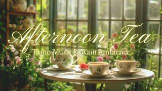 Relax and enjoy a peaceful afternoon tea on a rainy summer day while listening to live piano music