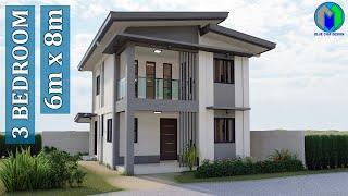 Two Storey House Design (6x8m - 48sqm)