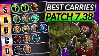 NEW CARRY TIER LIST Patch 7.38 - Best Position 1 Heroes RANKED - Dota Meta 2 Guide