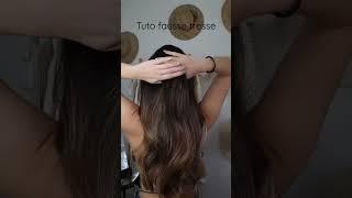 Tuto fausse tresse #hairtutorial #tutocoiffure #hairhack #hairhacks #astucecoiffure