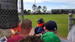 Tony Sipp signing autographs Astros spring training 2016