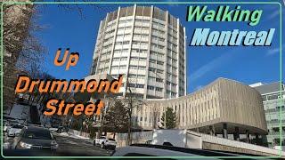 12 7 24 WALKING MONTREAL UP DRUMMOND STREE TFROM BLVD DE MAISONEUVE DOWNTOWN