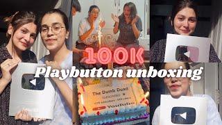 YOUTUBE PLAYBUTTON UNBOXING!!! | 100k Surprise | The Dumb Duad