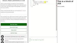 REACT: Add Comments in JSX (3)